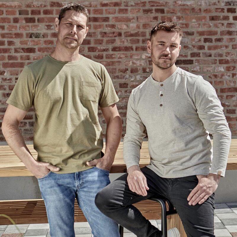 Longsleeve GY Eje hemp Naturmelange voor heren - Biologisch katoen - Beige 2/3