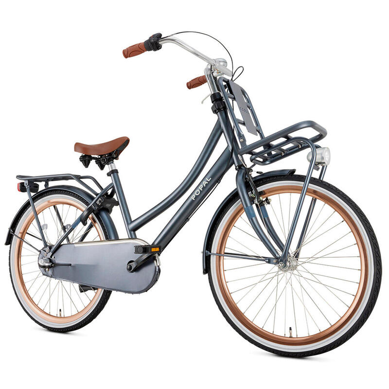 Vélo Enfant Hollandais Popal Daily Dutch Basic+ N3 - 24 pouces - Bleu Pétrole