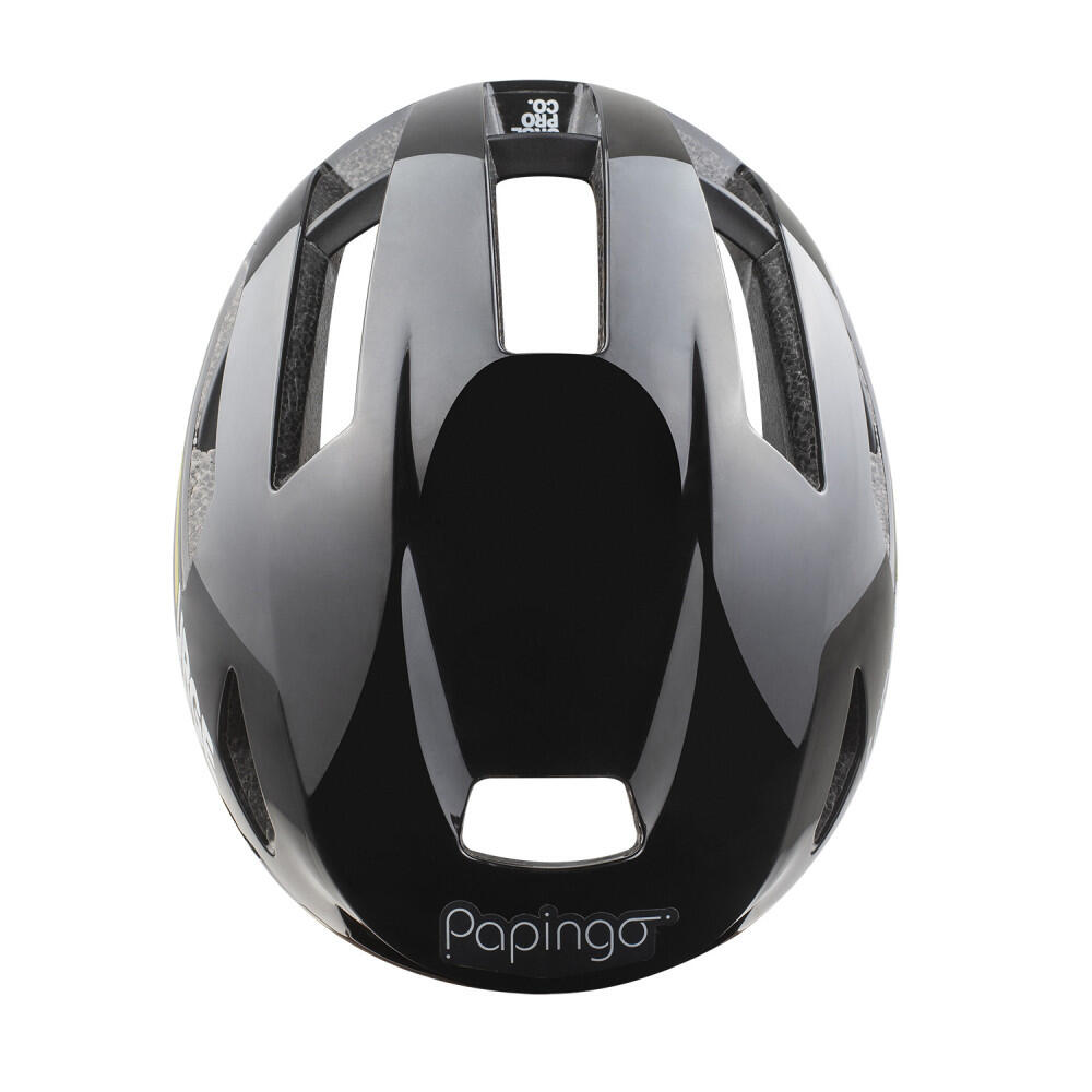 Papingo Glossy Black Race/Gravelfietshelm 3/6