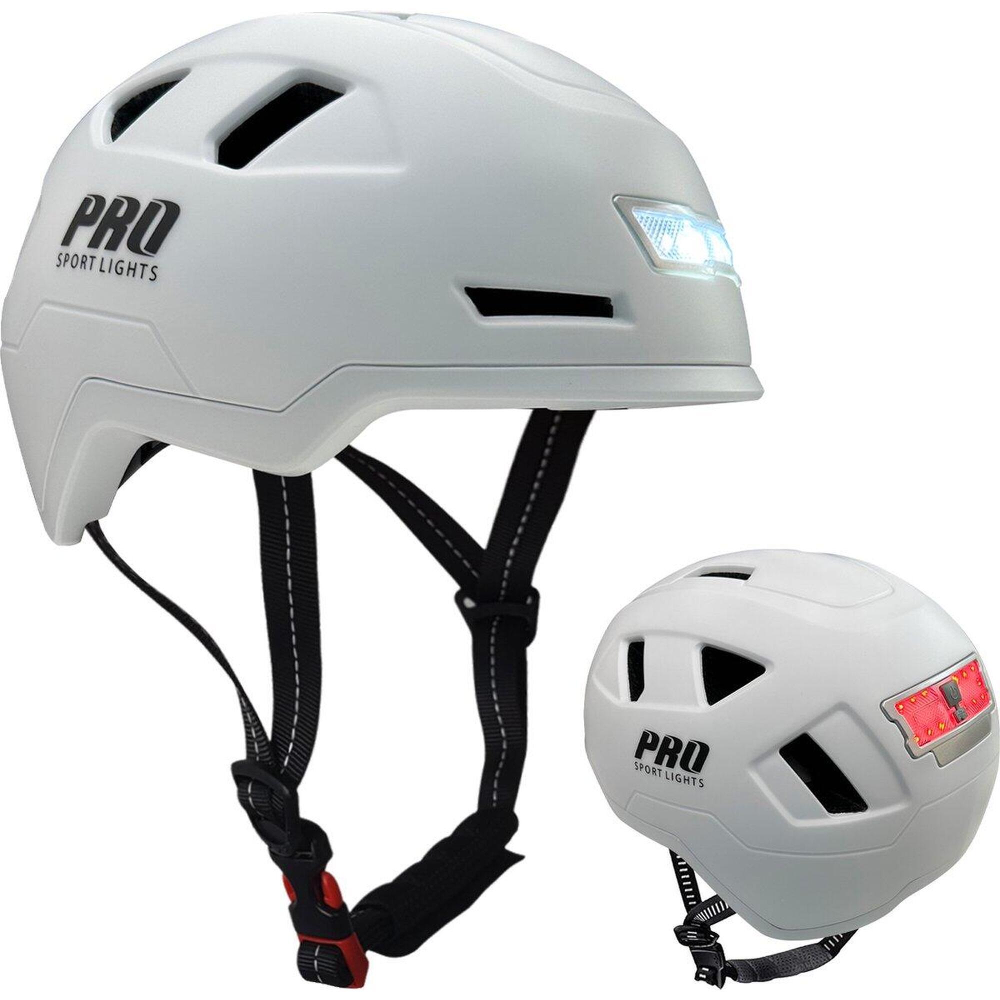 PRO SPORT LIGHTS Cyklistická přilba Speed Pedelec NTA 8776 – střední – bílá