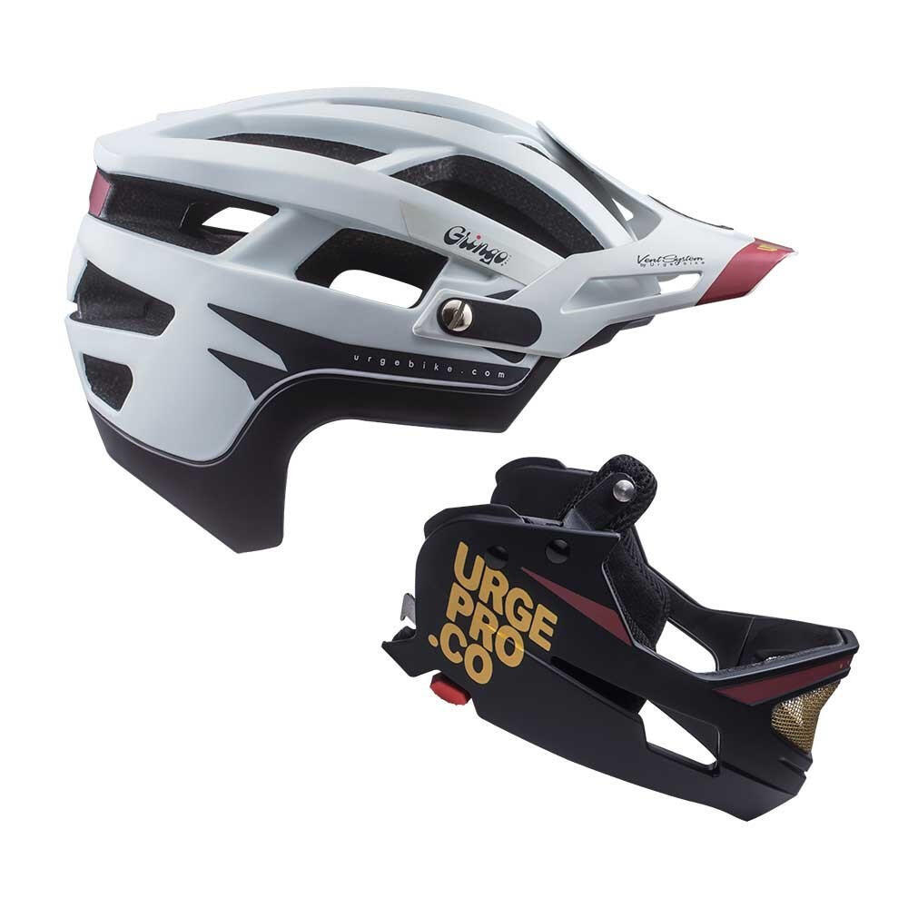 Sierra Gringo Mountainbike-Helm mit abnehmbarem Kinnschutz, weiß/schwarz 2/7