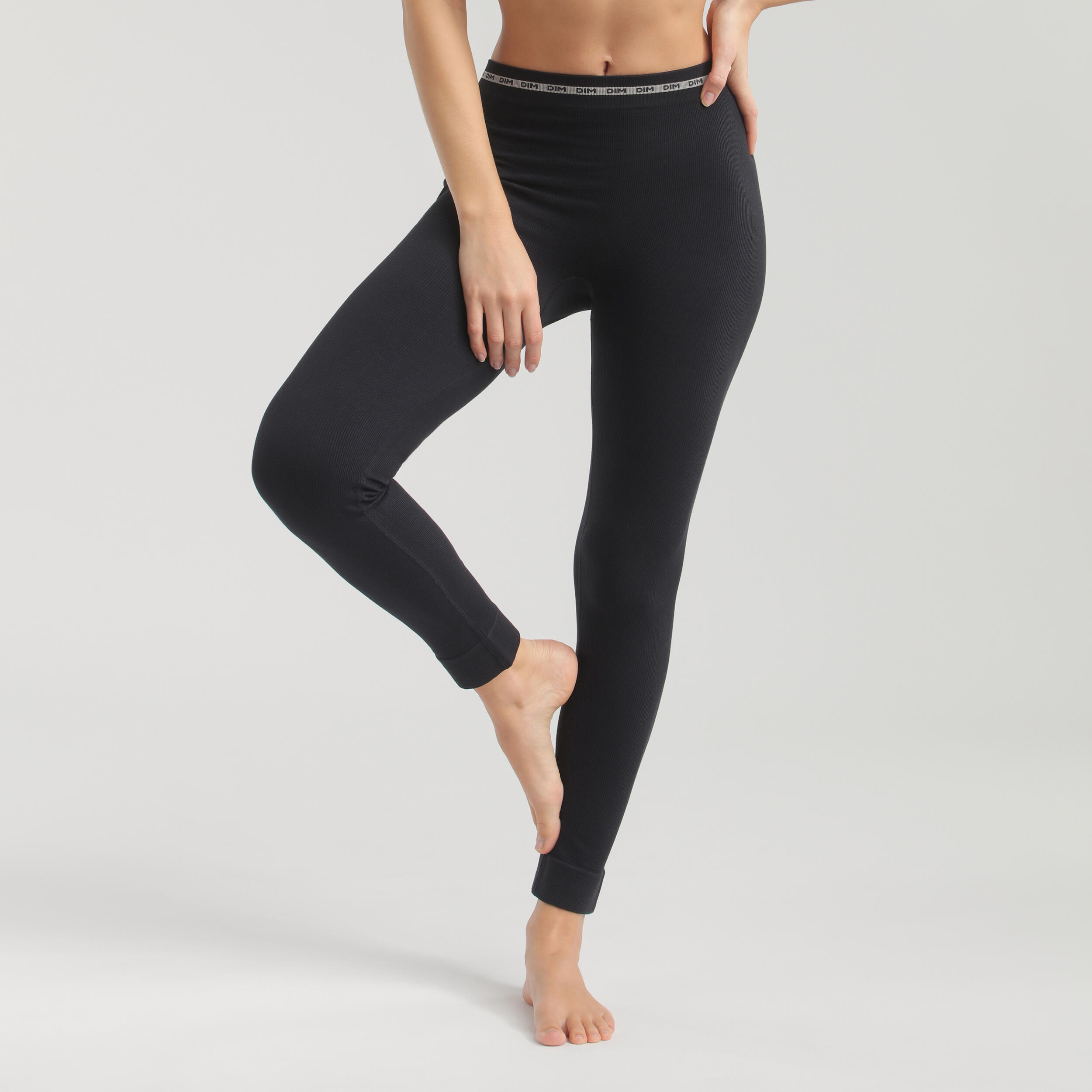 Dim - Legging Femme Sans Couture En Tissu Côtelé Icons Seamless - Legging - Noir - 48 Xl - Decathlon