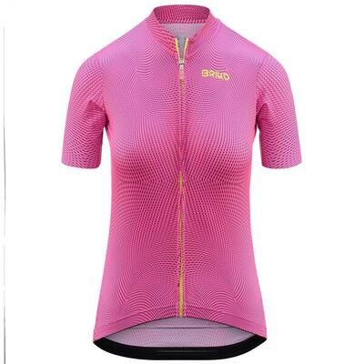 briko t-shirt bianco da donna in materiale sintetico da ciclismo e bici