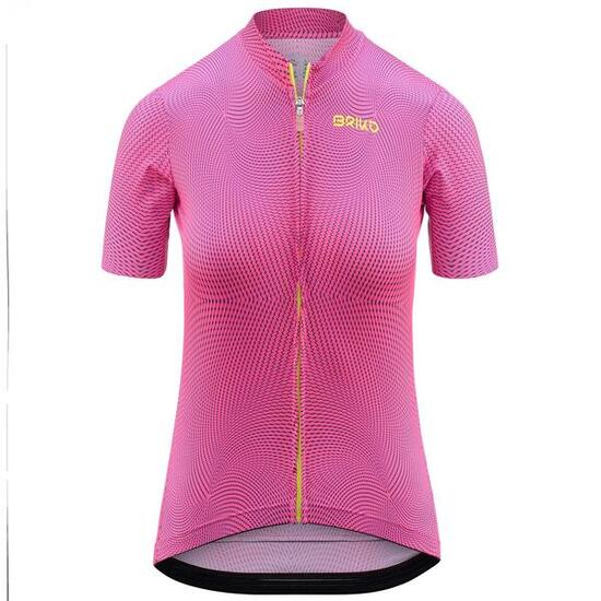 briko t-shirt bianco da donna in materiale sintetico da ciclismo e bici