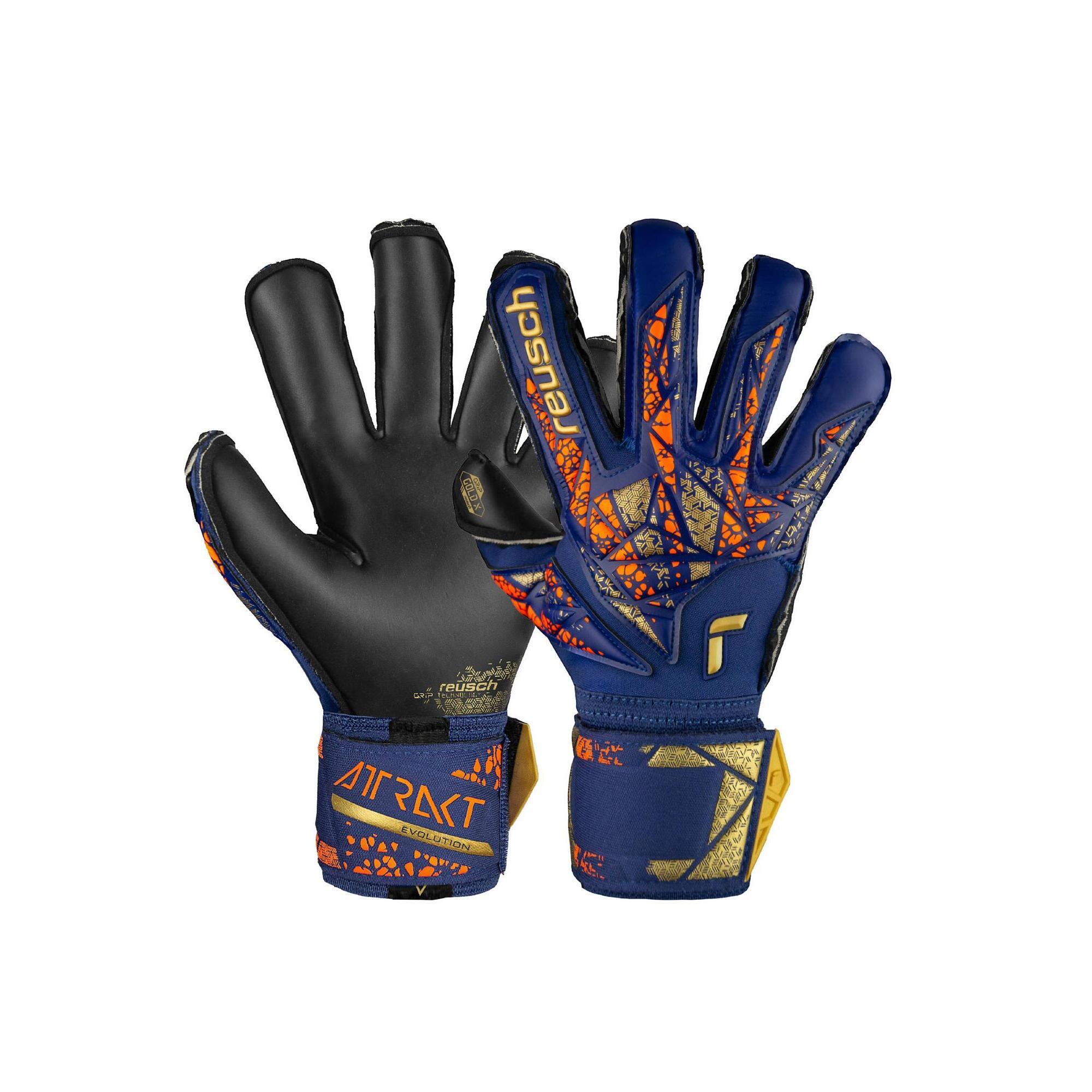 Reusch - Reusch Gants De Gardien Attrakt Gold X Evolution - Gants De Gardien - Bleu|jaune - 8,5 - Decathlon