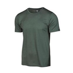 T-shirt UW Ceasar Rifle Green voor heren - 100% extra fijne merino wol - Groen