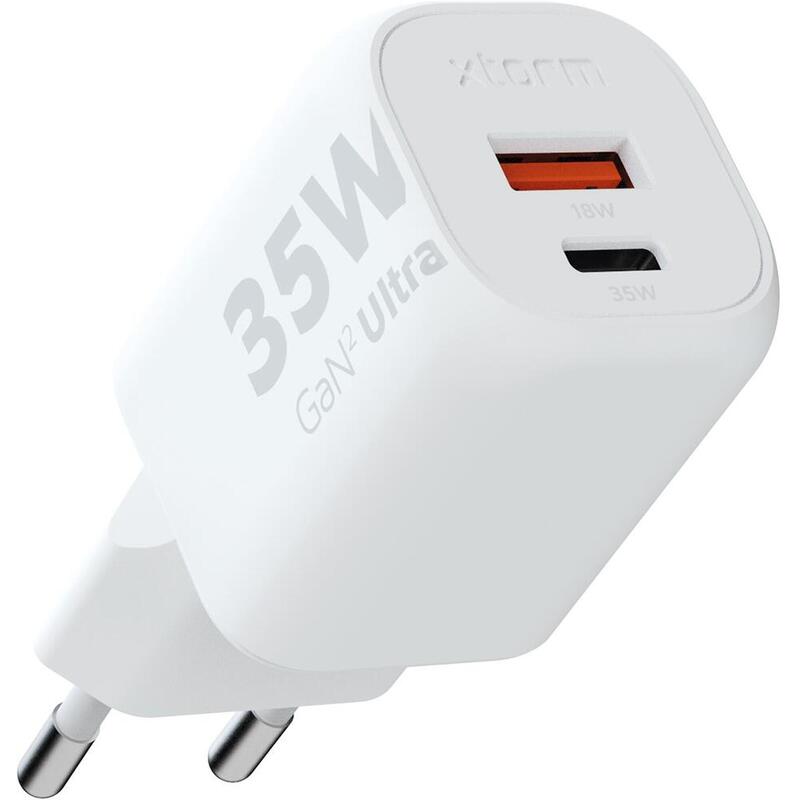 Xtorm 35W GaN2 Ultra Thuislader - USB-C en USB-A - Wit