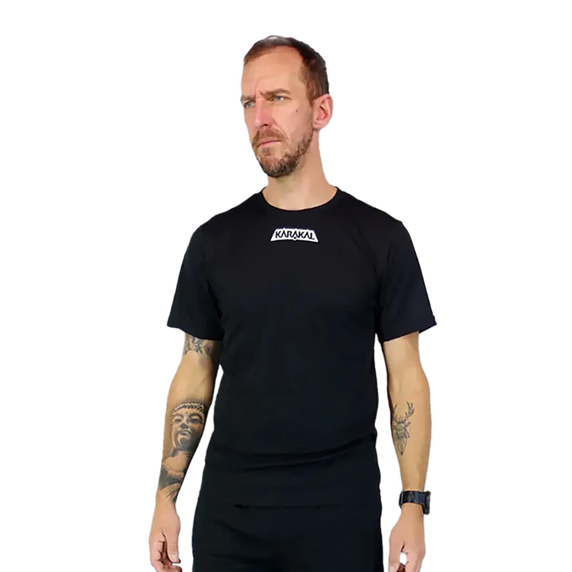 Karakal - T-shirt De Tennis Homme Karakal Pro Tour Tee - T-shirt Manches Courtes - Noir - 40 M - Decathlon