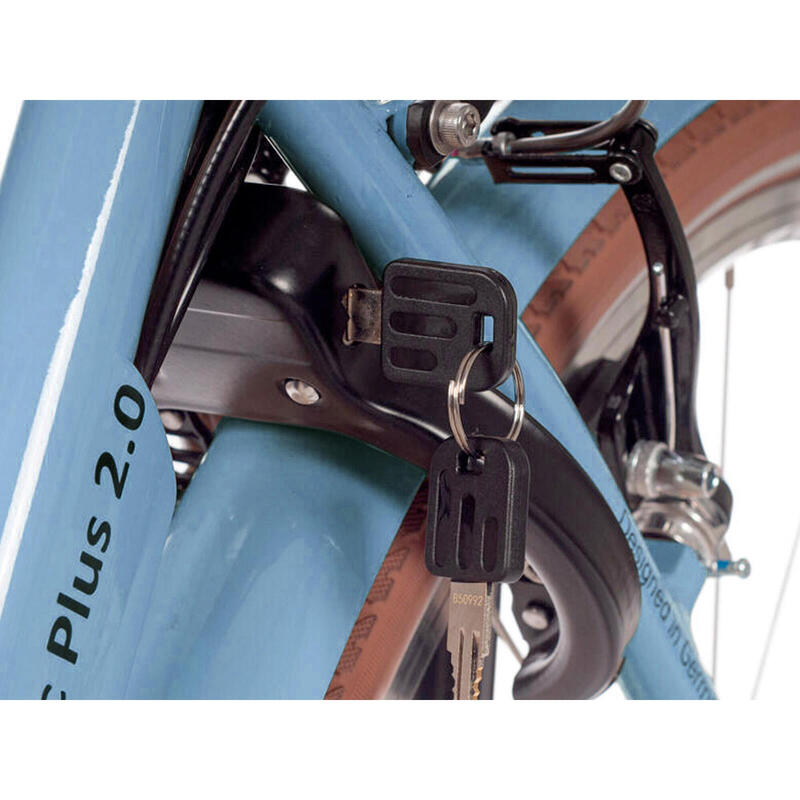 Elektrisches Damenrad Classic Plus 2.0, 50 cm, Saxxx, N7, blau
