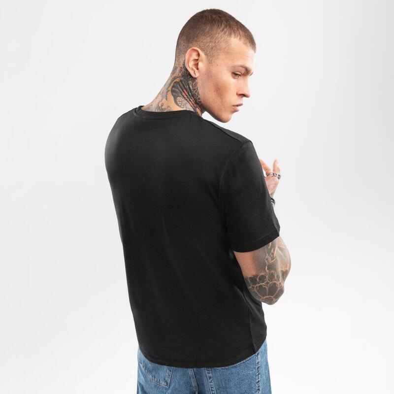 T-shirt coton manches courtes homme Lifestyle Street Noir