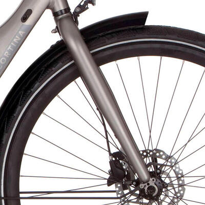 Cortina e-mozzo voorvork in shadow silver matt