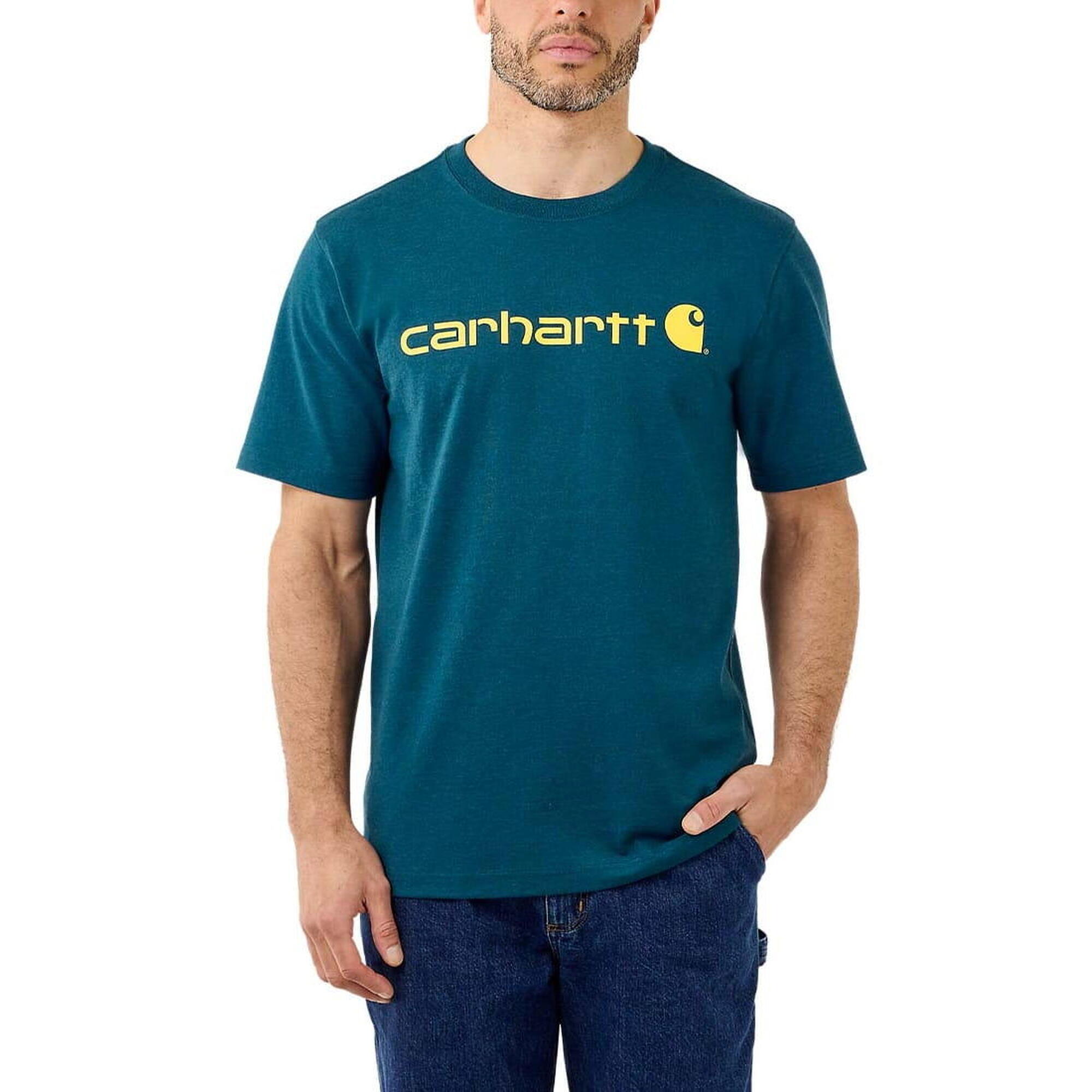 Koszulka turystyczna męska Carhartt Heavyweight Core Logo