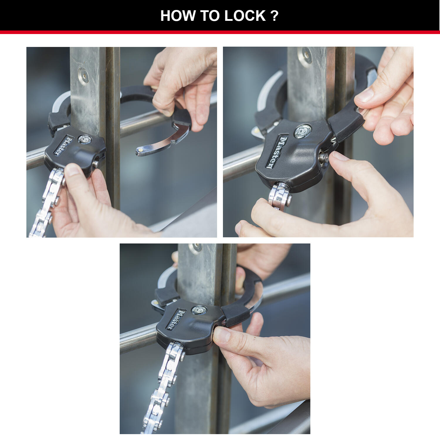 MASTER LOCK Serratura per manette Street Cuff 8275 3/5