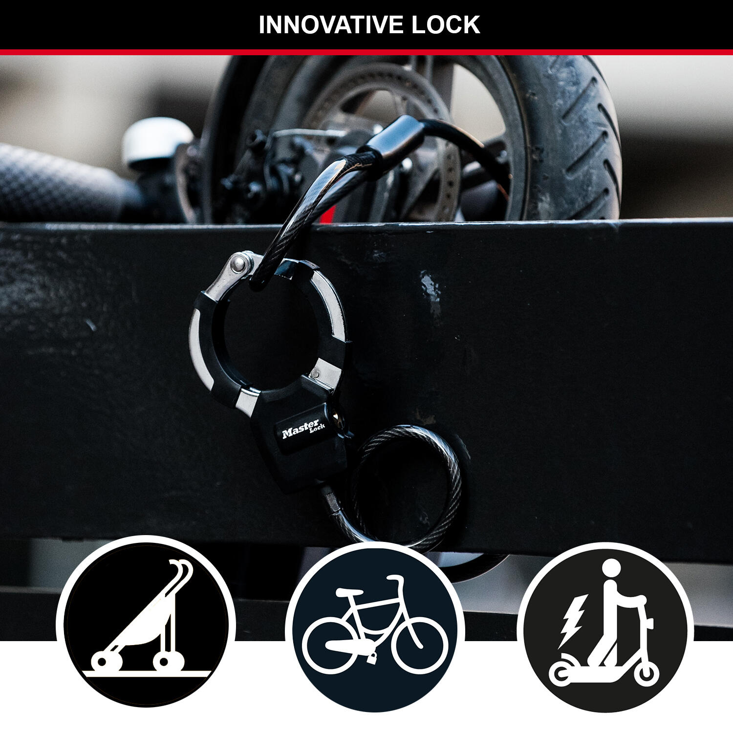 MASTER LOCK Serratura per manette Street Cuff 8275 4/5
