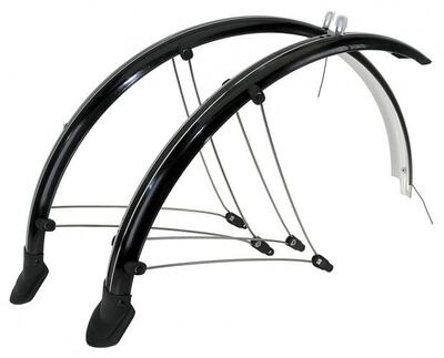 M-wave spatbordenset 28 inch 45 mm kunststof zwart