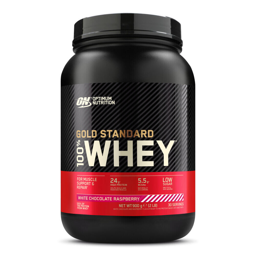 Optimum Nutrition - Whey Isolate - Gold Standard 100% Whey - Chocolat Blanc Framboise - Isolat De Whey - 900 G - Decathlon