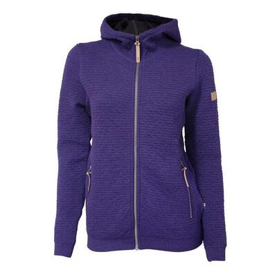 Wollstrickjacke Morel Hood FM für Damen – Lila