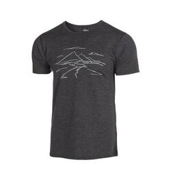 T-shirt Agaton Mountain pour homme - 100% laine mérinos - Gris