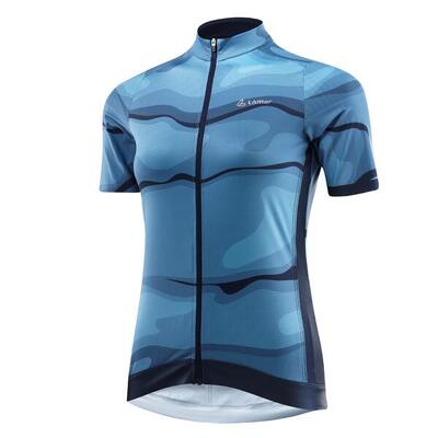 Fietsshirt korte mouwen voor dames jersey fz barkly hotbond® rf - blauw