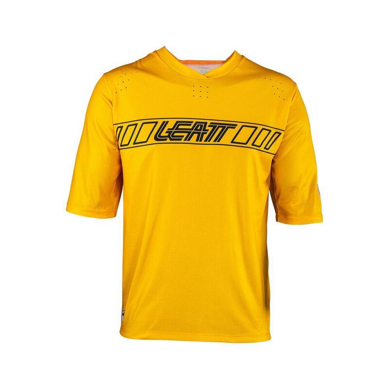 Maglia MTB Enduro 3.0 traspirante con maniche a tre quarti Giallo Uomo