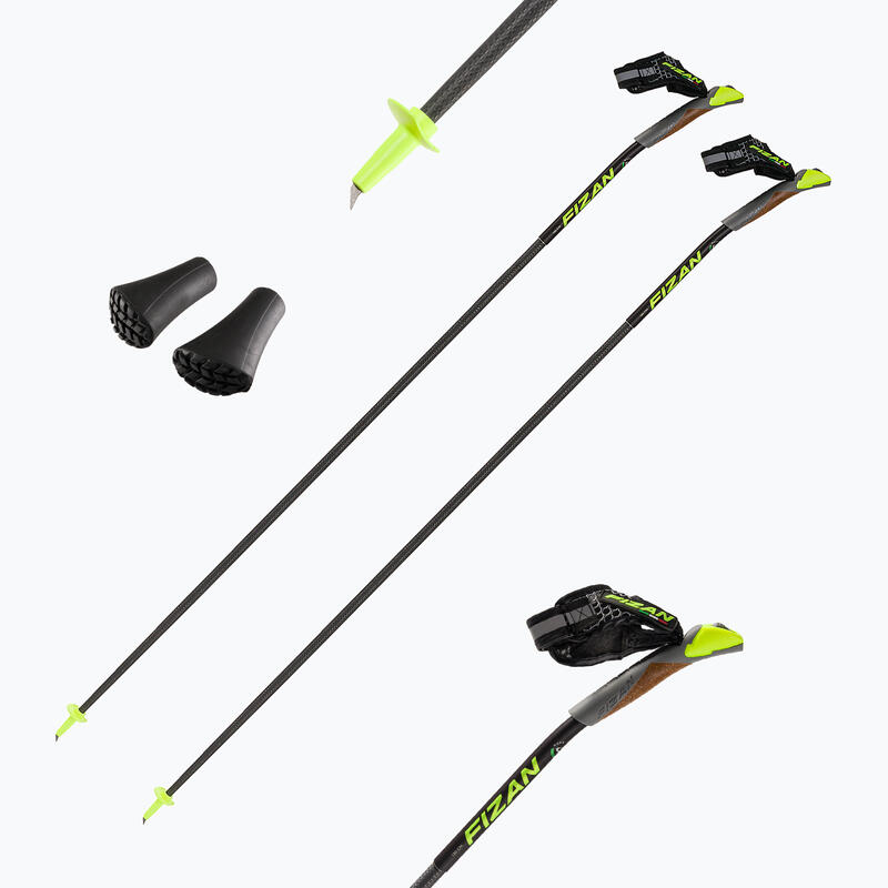 Băț de schi schi adulți Carbon 3K Impulse, negru