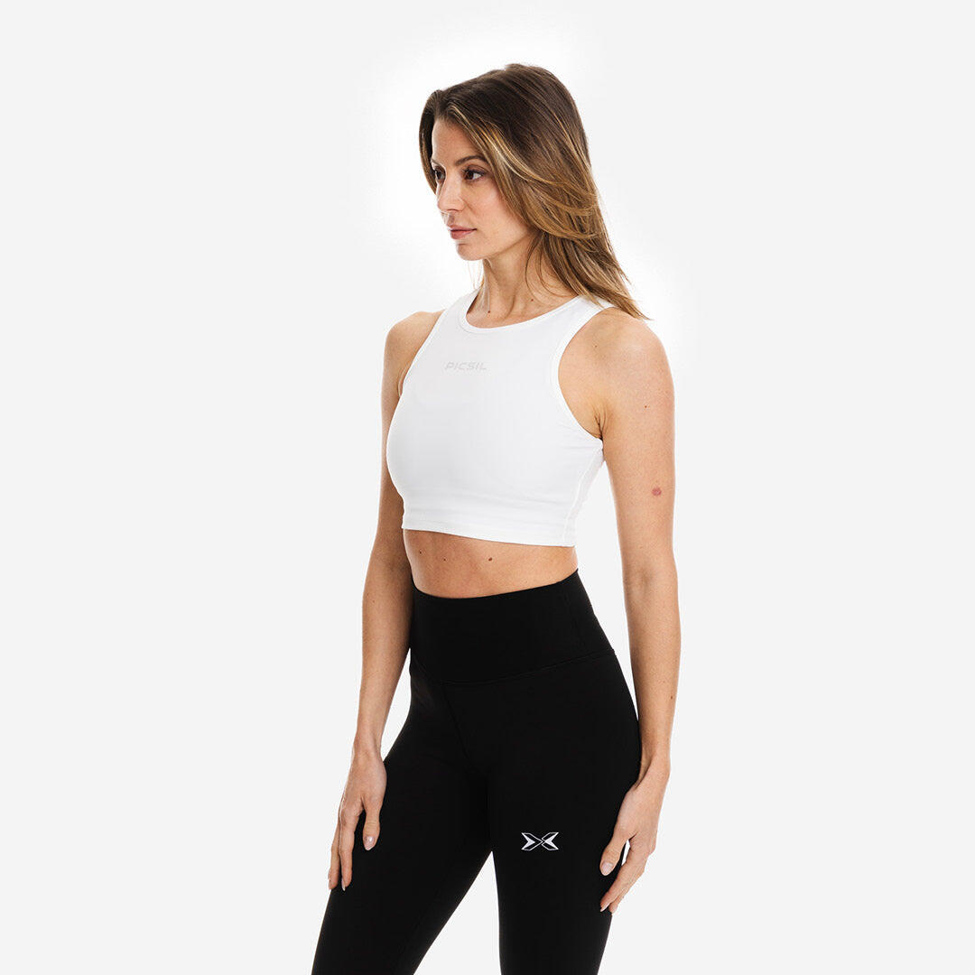 Camiseta deporte para mujer ajustada Crop Top de Picsil PICSIL SPORT 3/4