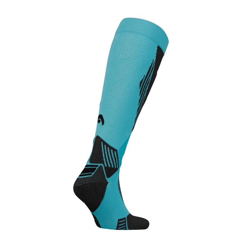 Sosete ski si snowboard HEAD Racer Kneehigh Socks, Gri/Albastru, Unisex