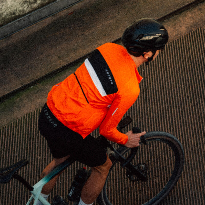 Maillot à manches longues de cyclisme pour hommes Gravel Worlds Orange