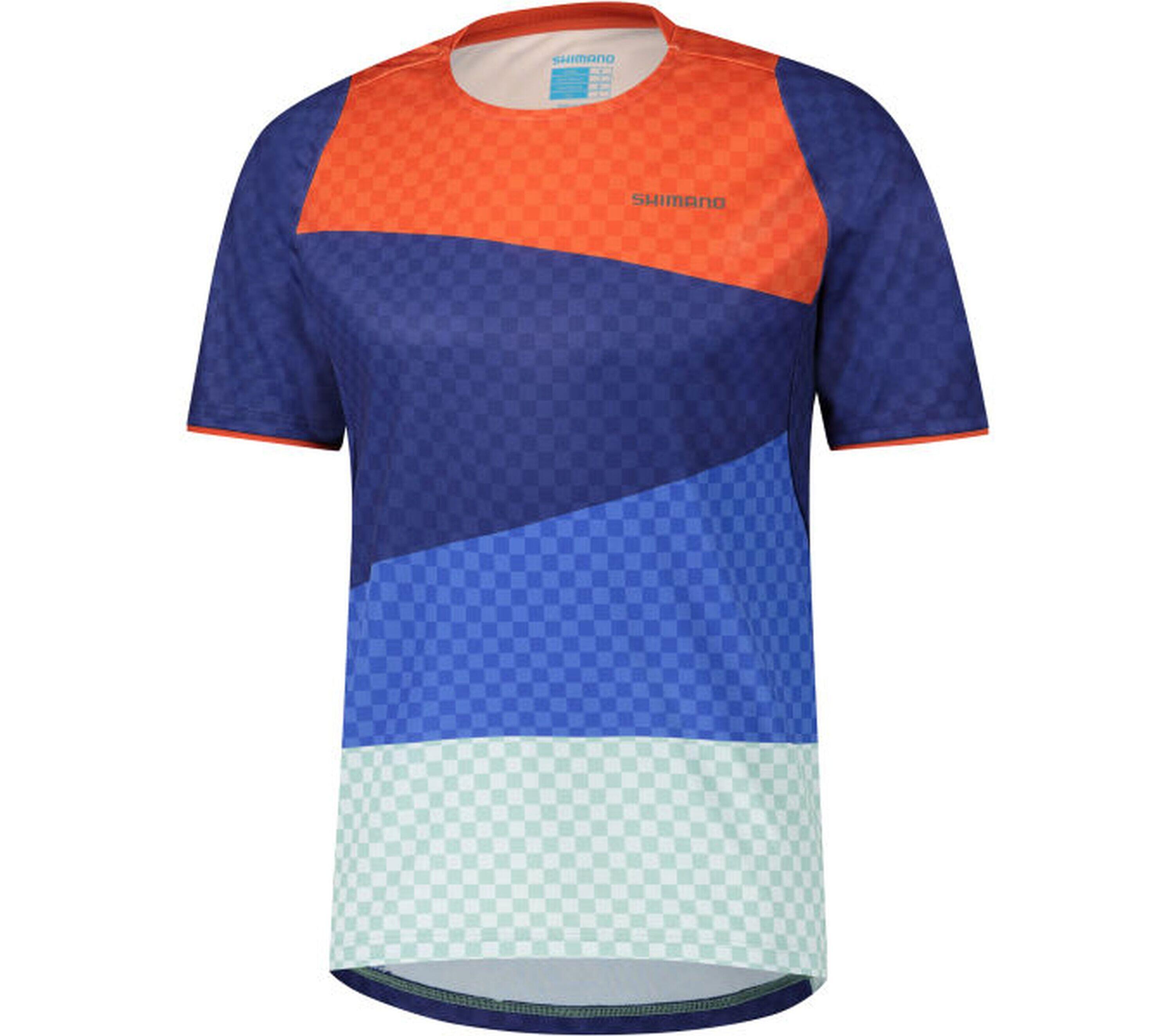SHIMANO SHIMANO FUJIMI Short Sleeve Jersey, Red Navy