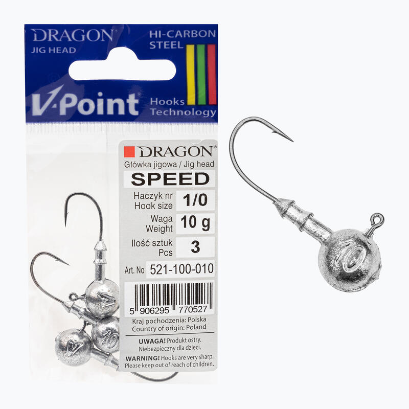 DRAGON V-Point Speed ​​​​Jig Head 10g 3 db.