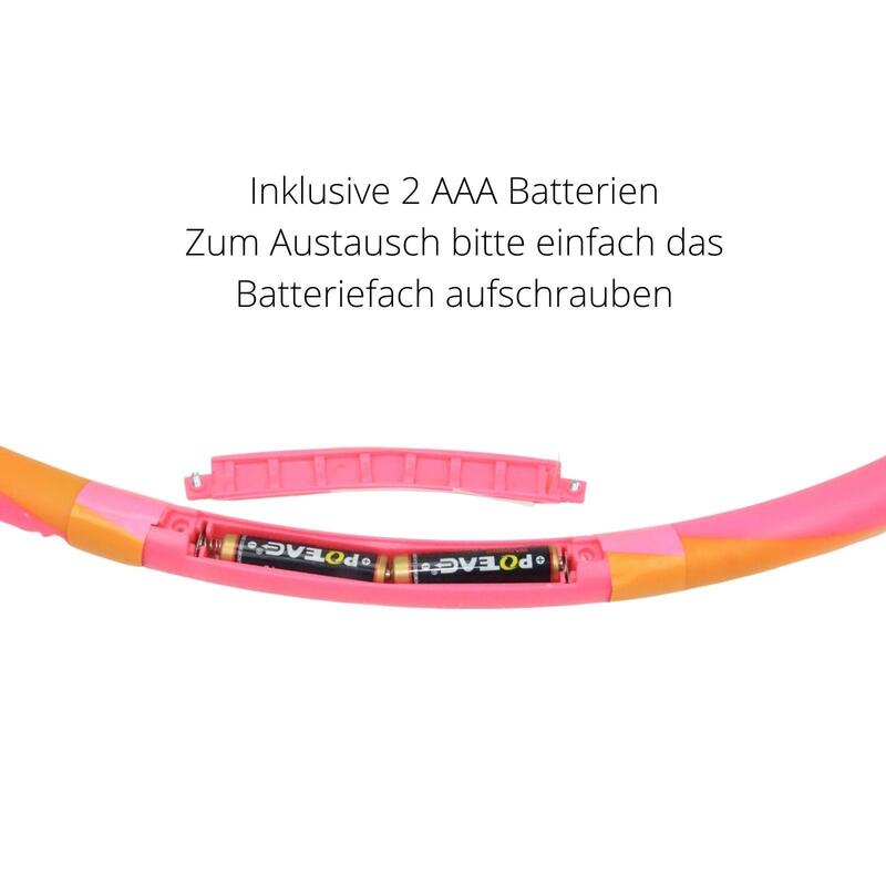 LED Hoop Fun, Gymnastikreifen für Kinder mit Leuchteffekt, Ø 66 cm, pink/orange