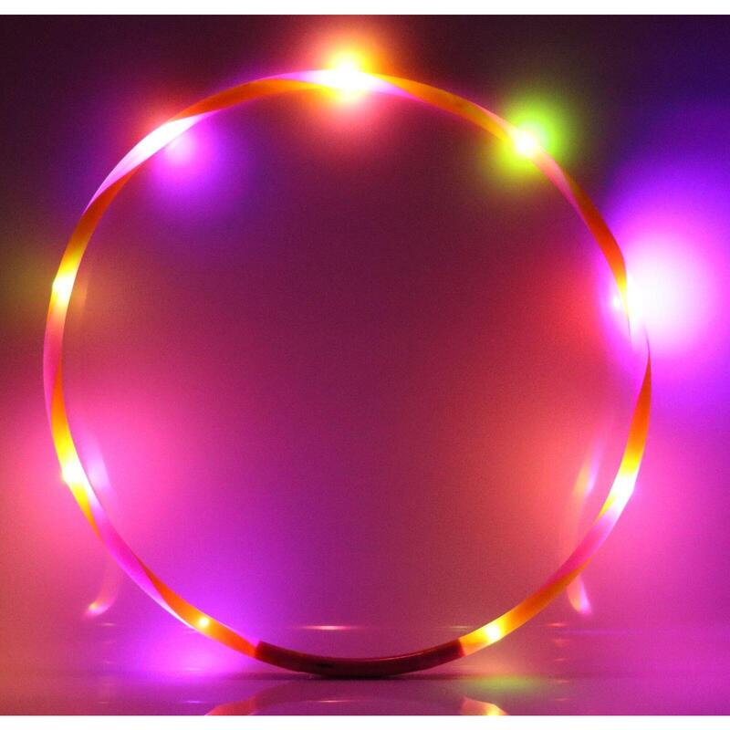 LED Hoop Fun, Gymnastikreifen für Kinder mit Leuchteffekt, Ø 78 cm, pink/orange