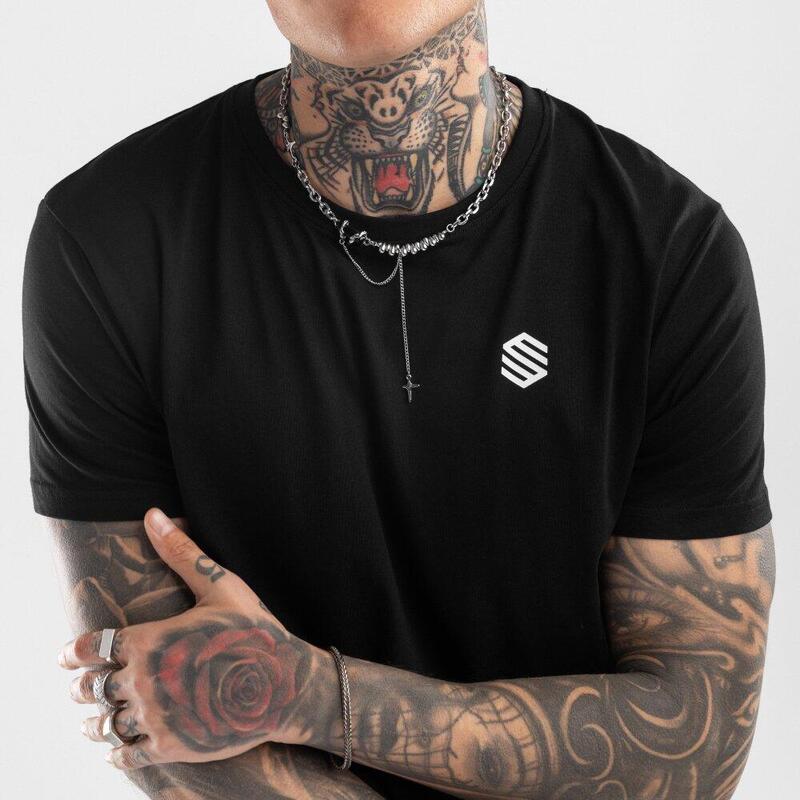 T-shirt coton manches courtes homme Lifestyle Zephyr Noir