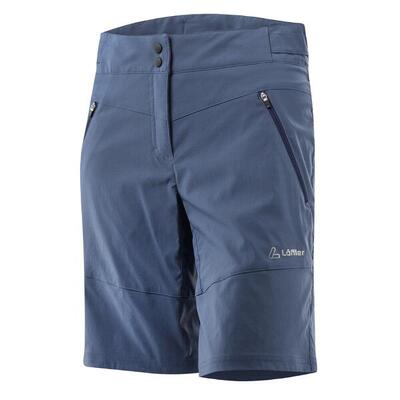 Korte fietsbroek voor dames evo-e csl vintigo - blauw