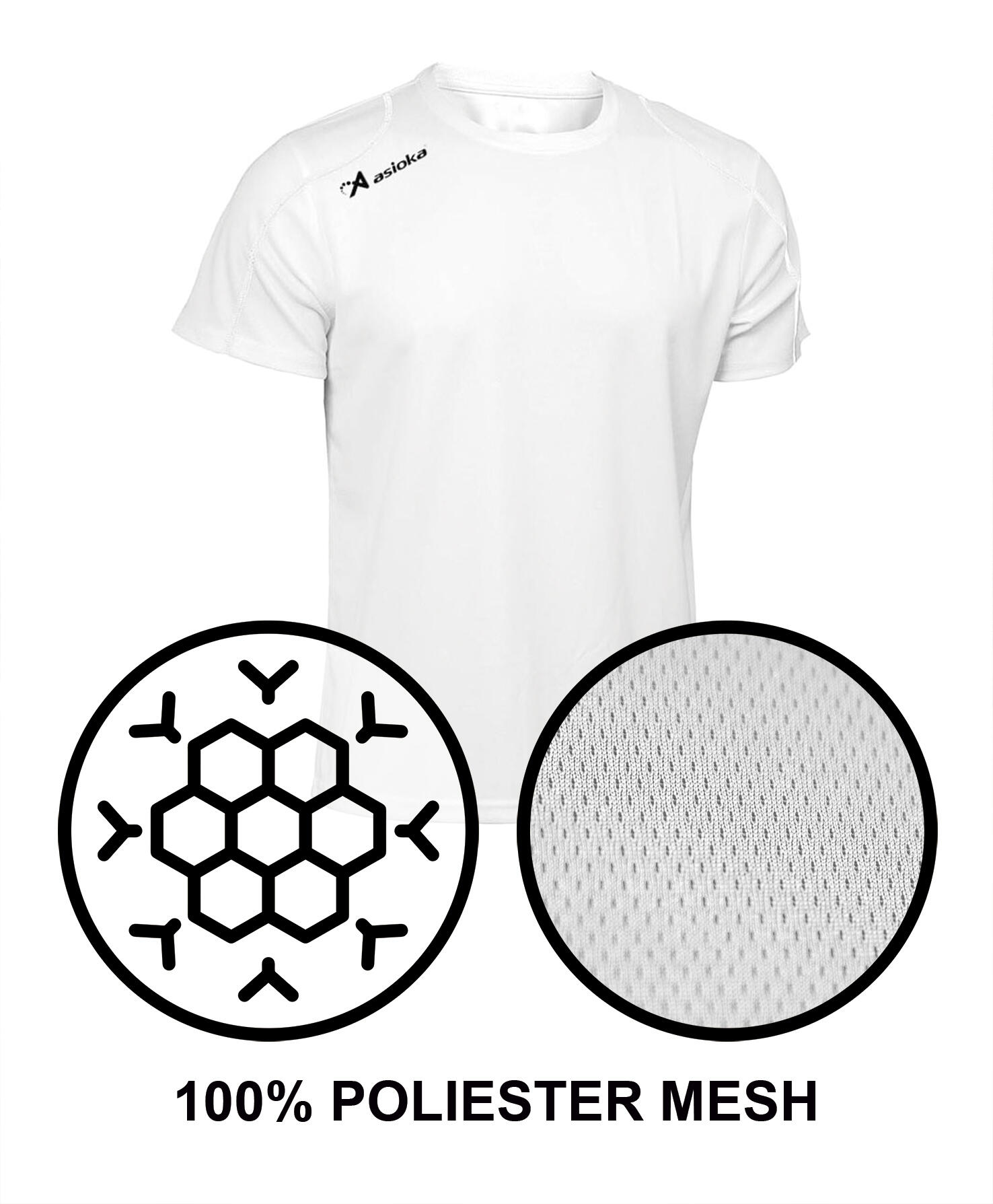 Camiseta Running Manga Corta Hombre Asioka Río Blanca Transpirable 6/7