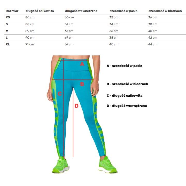 Legginsy sportowe damskie Zumba ZW z wysokim stanem