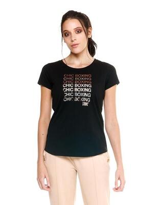 T-shirt met korte mouwen voor dames winter chic boxing