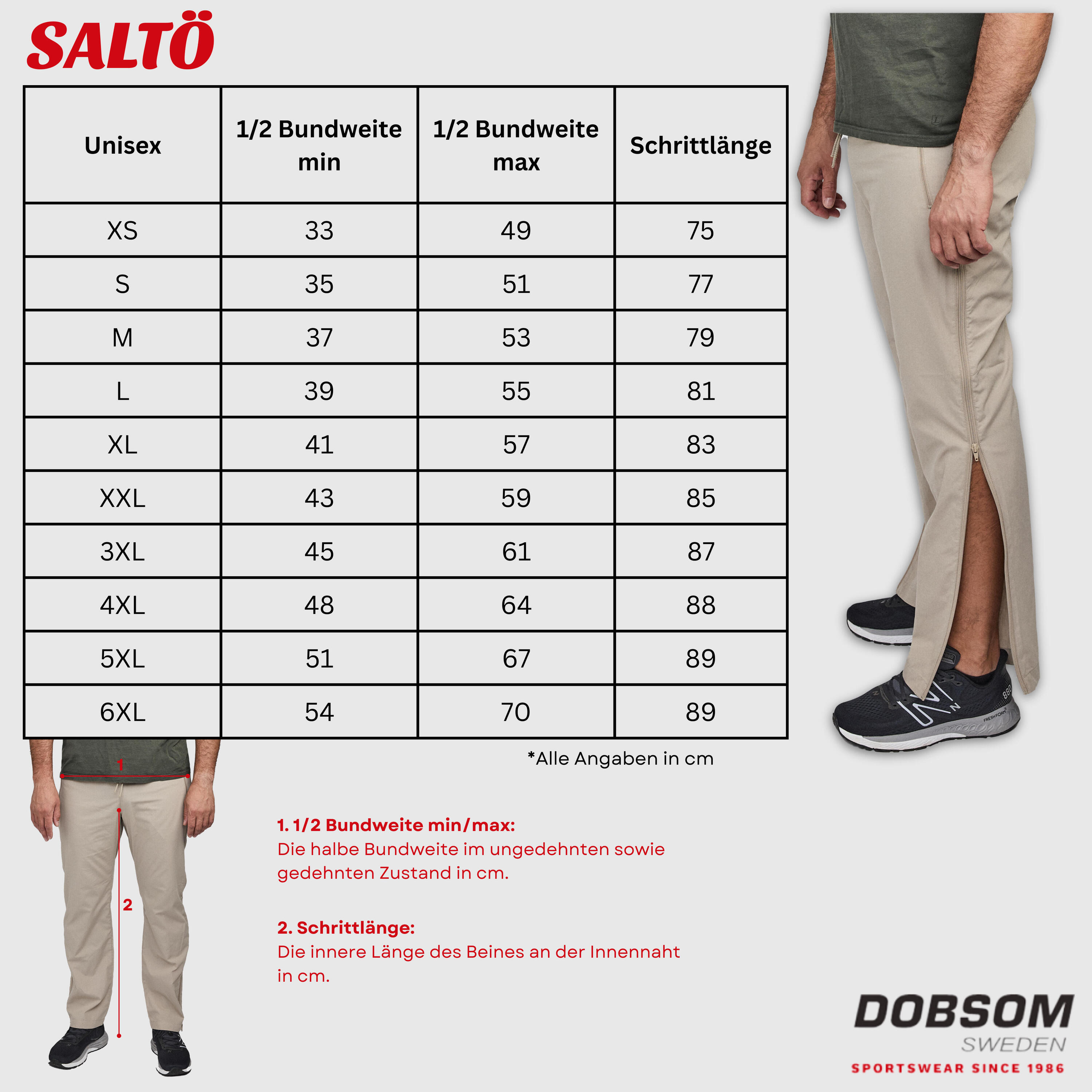 Dobsom Reha Hose Damen und Herren I Jogginghose seitlich zu öffnen 5/5