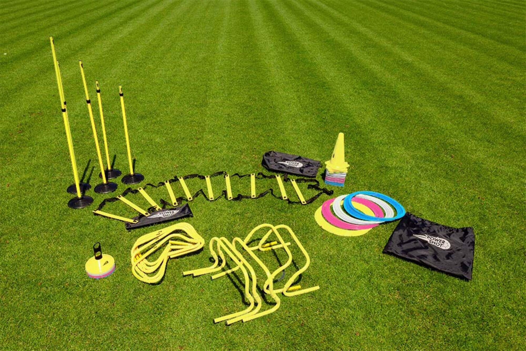 Lot 5 Haies D’entraînement POWERSHOT – 30 Cm, Robustes, Pour Détente, Coordination, Vitesse, Livraison Rapide