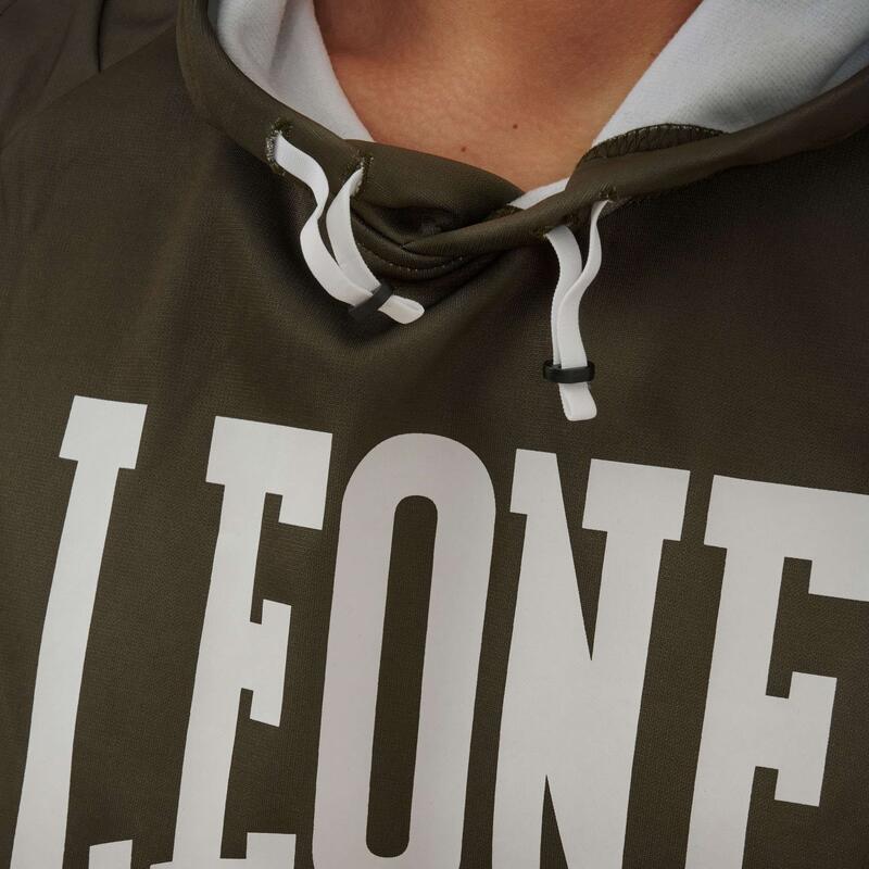 Sudadera con Capucha Sin Mangas Adulto Boxeo Leone 1947 LOGO verde