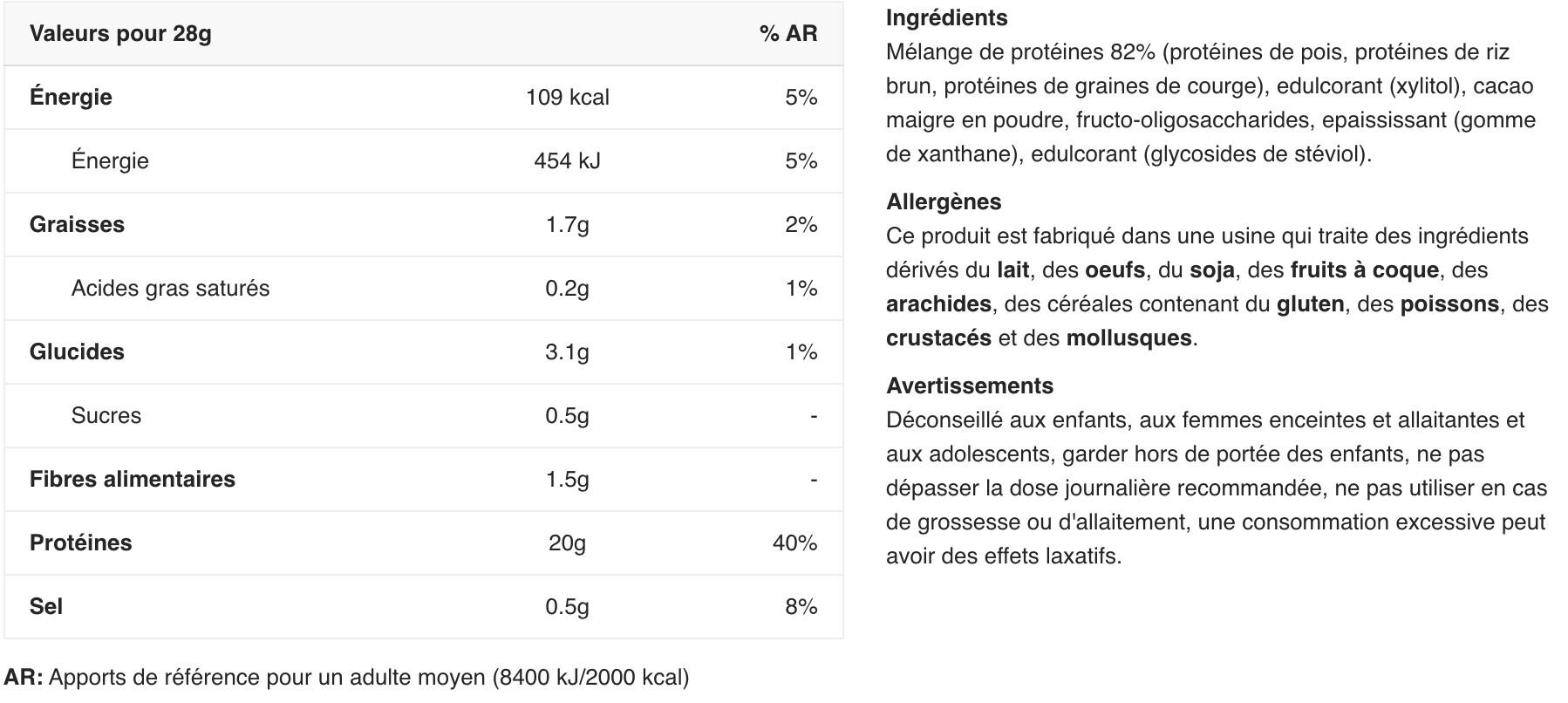 Proteine ​​vegane - Veggie Protein Complex - Cioccolato 500g 2/3