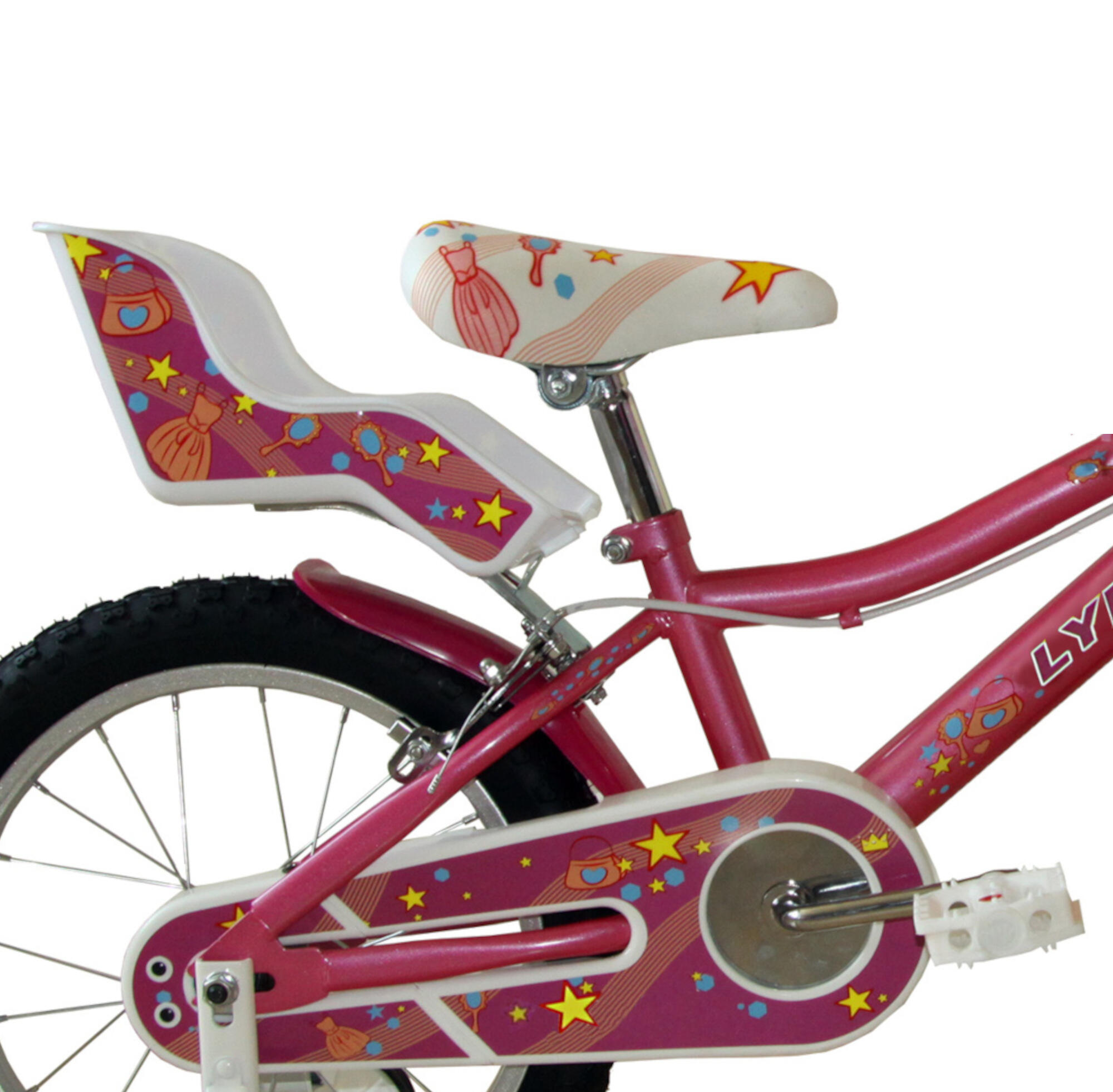 Vélo de montagne Umit Lydia rose 16 pouces avec panier et porte-poignet 3/3