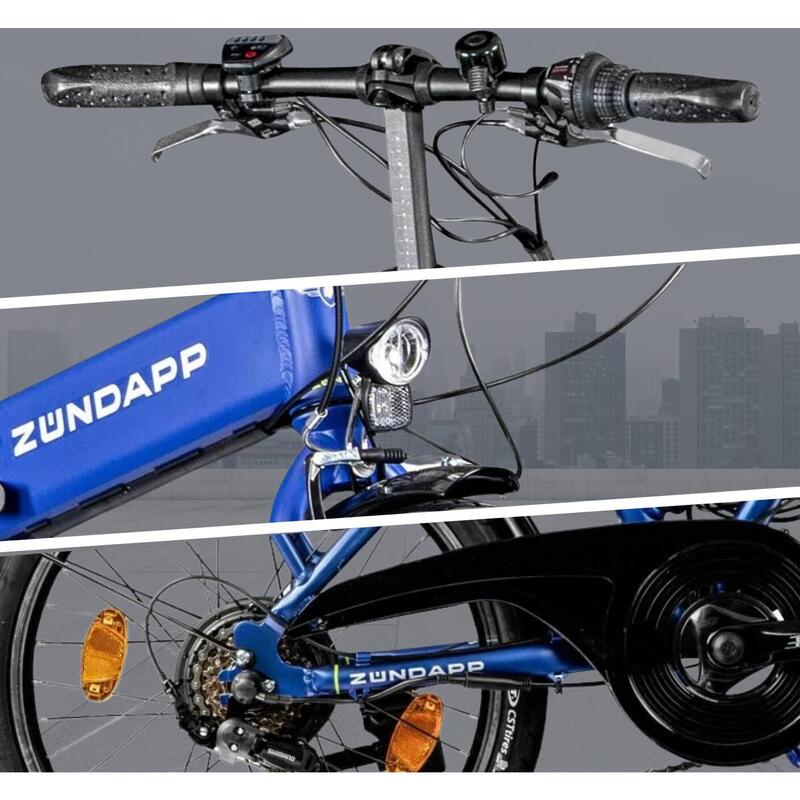 Rower miejski Zundapp rama 12 cali koło 20 niebieski
