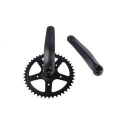 QT Cycle Tech Crankset 44 Tands 170 mm 3/32 ACIER ALU BLACK 0702782