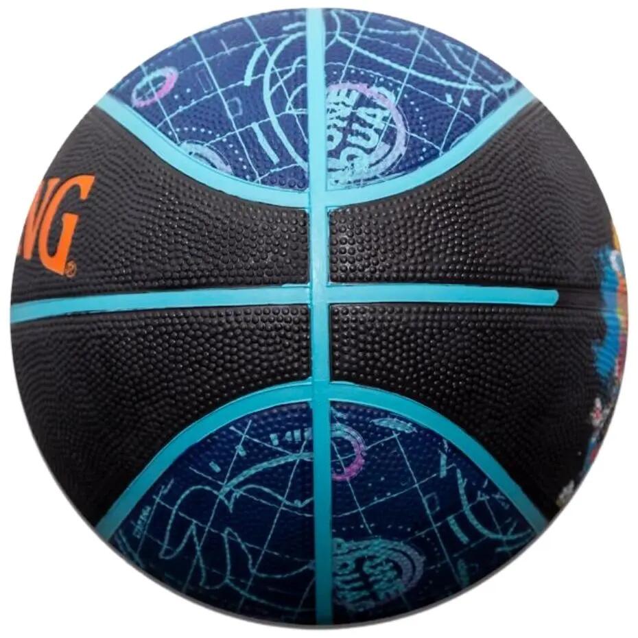 Spalding Space Jam basketbal blauw/zwart maat 7 3/4