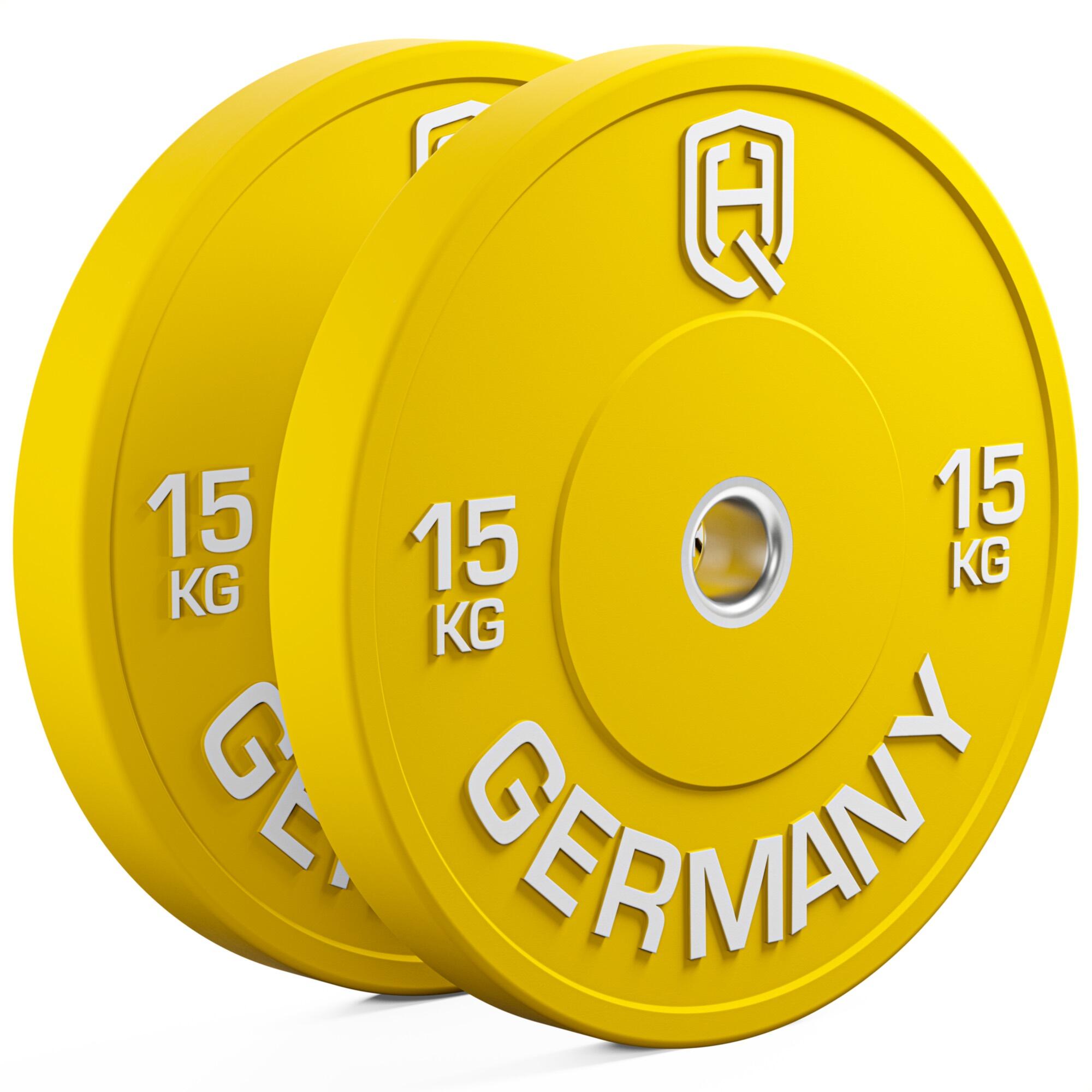 HQ GERMANY HQ Germany® Olympic Bumper Plates 50mm | Paar/Set | 5-25kg | Studio Qualität