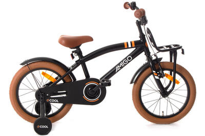 Amigo jongensfiets 2cool 16 inch jongens terugtraprem zwart