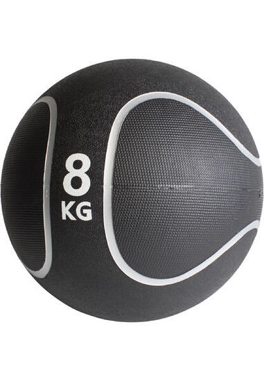 MEDECINE BALL CAOUTCHOUC NOIR ET GRIS | MUSCULATION | AU CHOIX DE 1KG À 10KG
