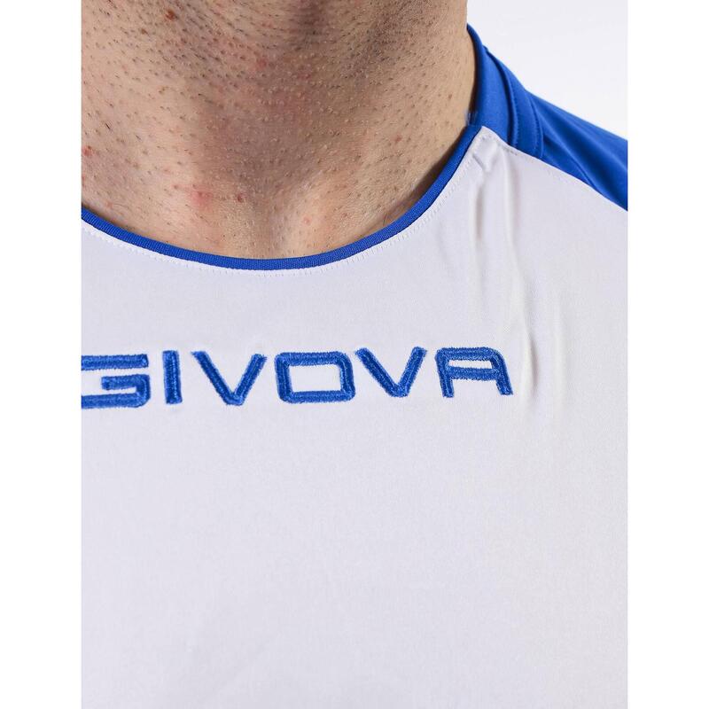 Tricou Givova Capo, Alb/Albastru, S