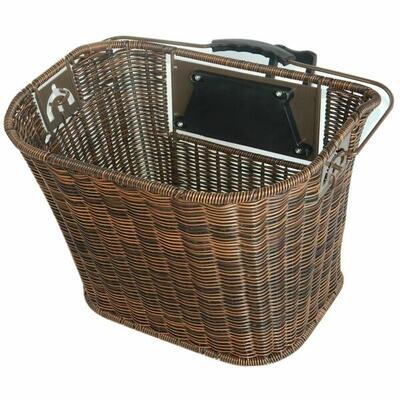 Kosz przedni rattan brązowy